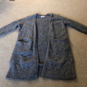 Long sleeve, gray cardigan